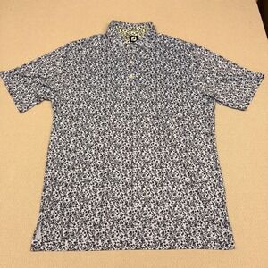 Footjoy Polo Shirt Mens XL Floral Performance Golf Stretch Casual